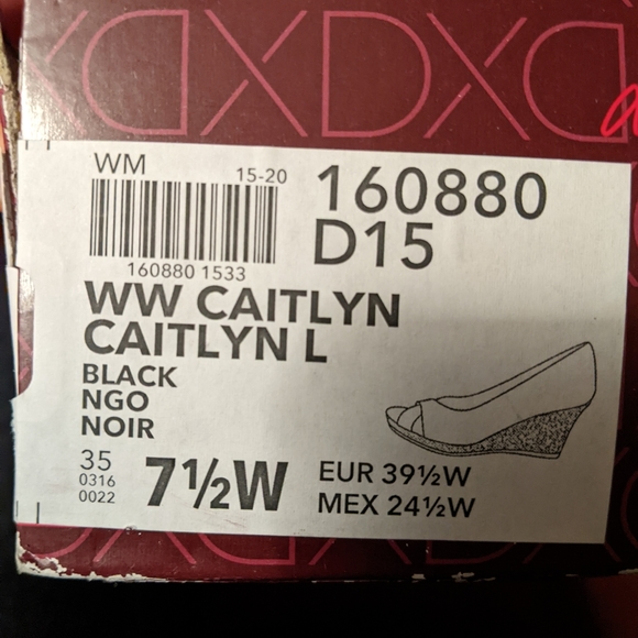 Black wedges with inside floral print - Picture 3 of 3